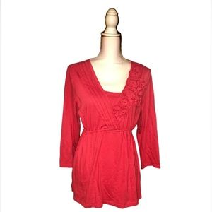 NWT Madison Red Hot Quarter Sleeve